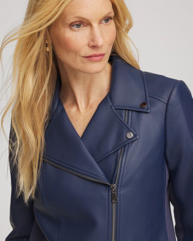 Faux Leather Moto Jacket - image 4